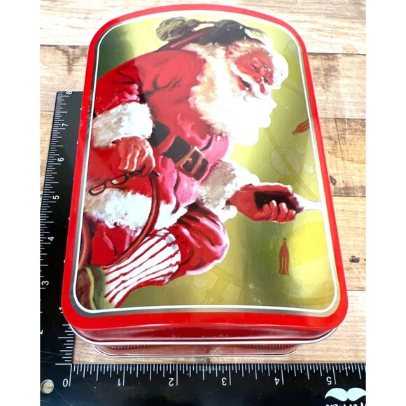 Vintage Coca-Cola Santa Claus Collectors Tin Storage Container - Picture 8 of 9